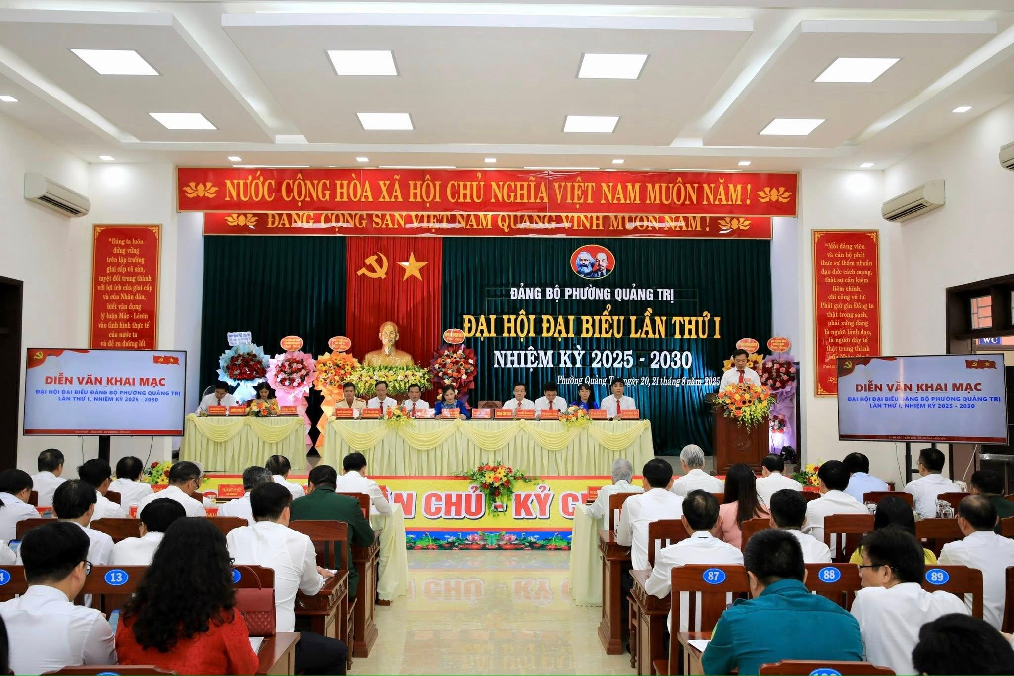 ĐẠI HỘI ĐẠI BIỂU ĐẢNG BỘ PHƯỜNG QUẢNG TRỊ LẦN THỨ I, NHIỆM KỲ 2025- 2030