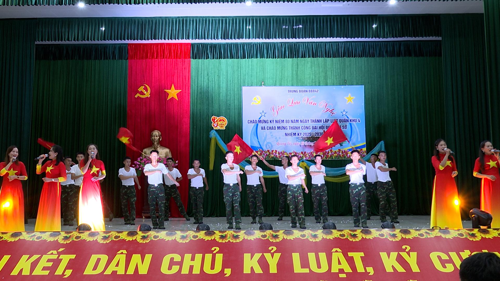 Trung đoàn BB842 giao lưu văn nghệ chào mừng kỷ niệm 80 năm ngày thành lập LLVT Quân Khu 4