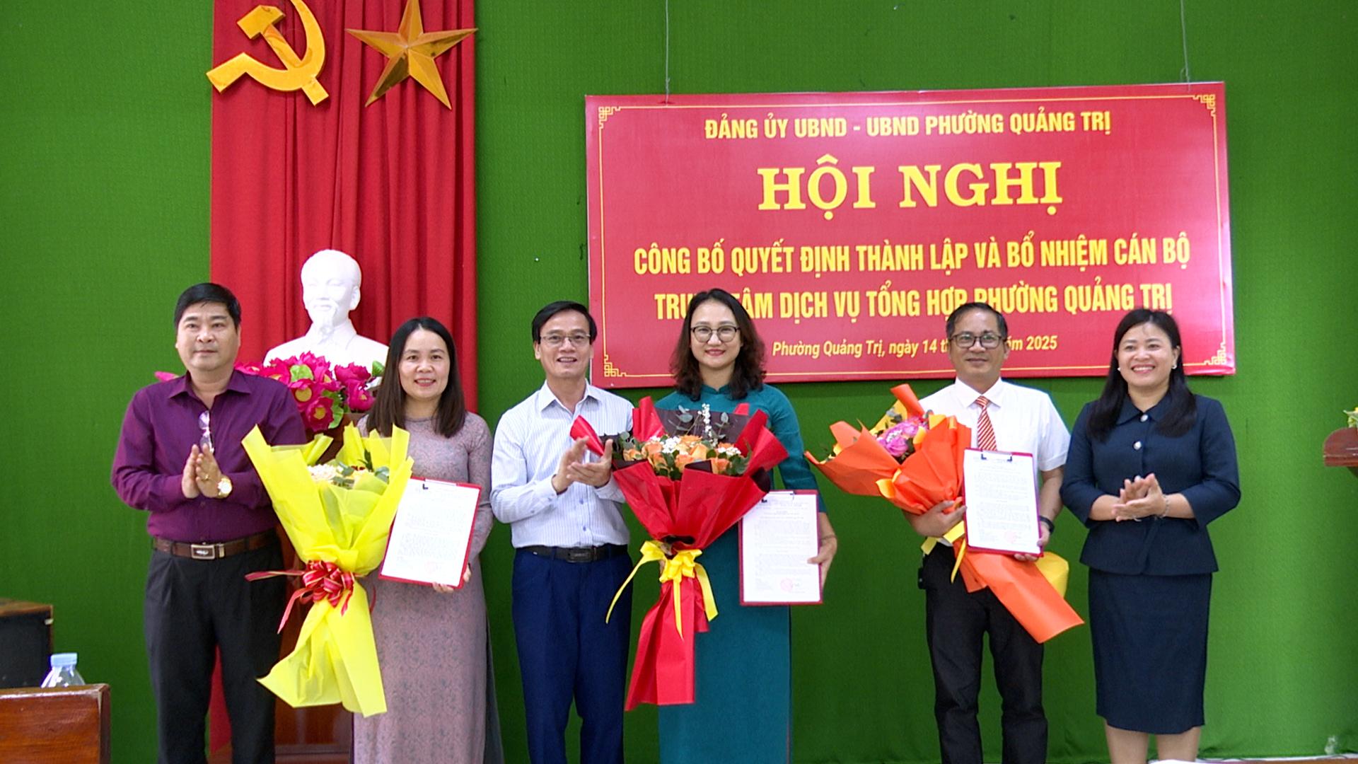 UBND Phường Quảng Trị tổ chức Hội nghị công bố Quyết định thành lập và bổ nhiệm cán bộ Trung tâm...